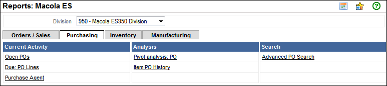 ES--ICEMMenu--Reports--Purchasing