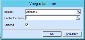 Relatie (en evt. contactpersoon) toevoegen