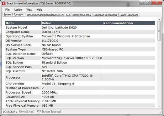 Exact System Information Tool