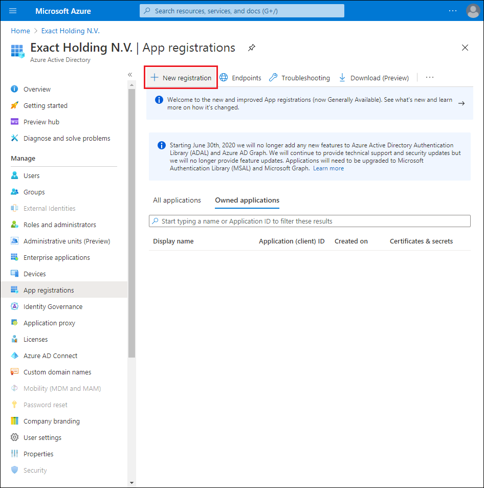 Howto Creating application ID in Microsoft Azure for Microsoft Exchange Online